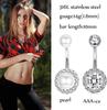 Bobisty 14G Belly Button Rings for Women Surgical Steel Navel Helix Piercing CZ Barbell Belly Button Rings Body Piercing Jewelry