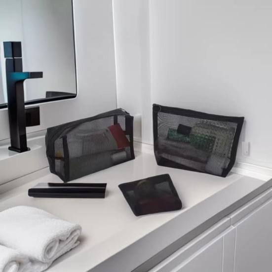 Geantă Cosmetică din Plasă Portofel Organizator Pungă Transparentă Geantă de Machiaj de Călătorie Organizator pentru Produse de Îngrijire a Pielii Cosmetice