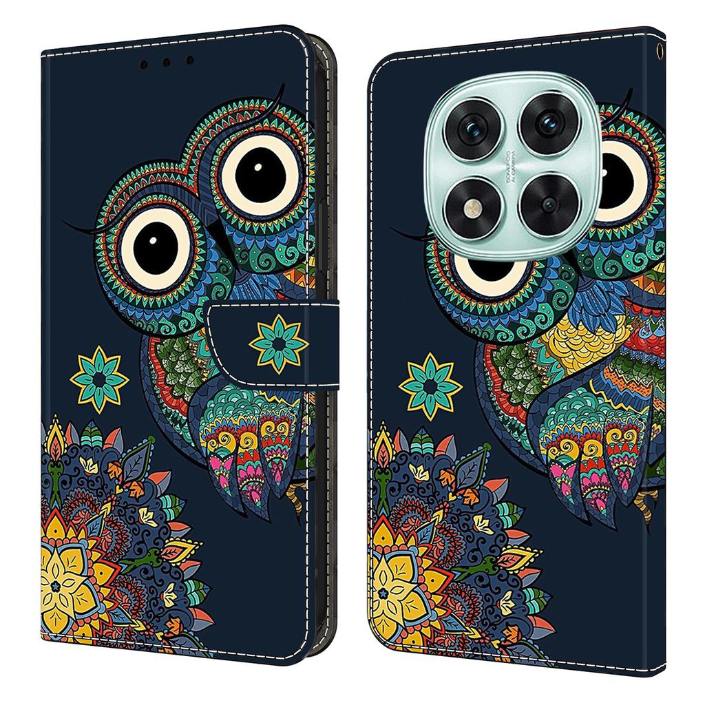 Pro Xiaomi Redmi Note 14 Pro 4G Peněženkové pouzdro Vzorový potisk PU kůže Vyklápěcí Stojánek Kryt na telefon