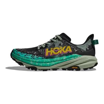 HOKA Speedgoat 6 Negro Aloe Vera Zapatillas para Mujer Verde 1147811-BLVR