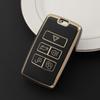 Land Rover Key Case for Range Rover, Sport, Evoque, Discovery 4, Defender 110, Velar, Freelander - 5 Shell Buckle