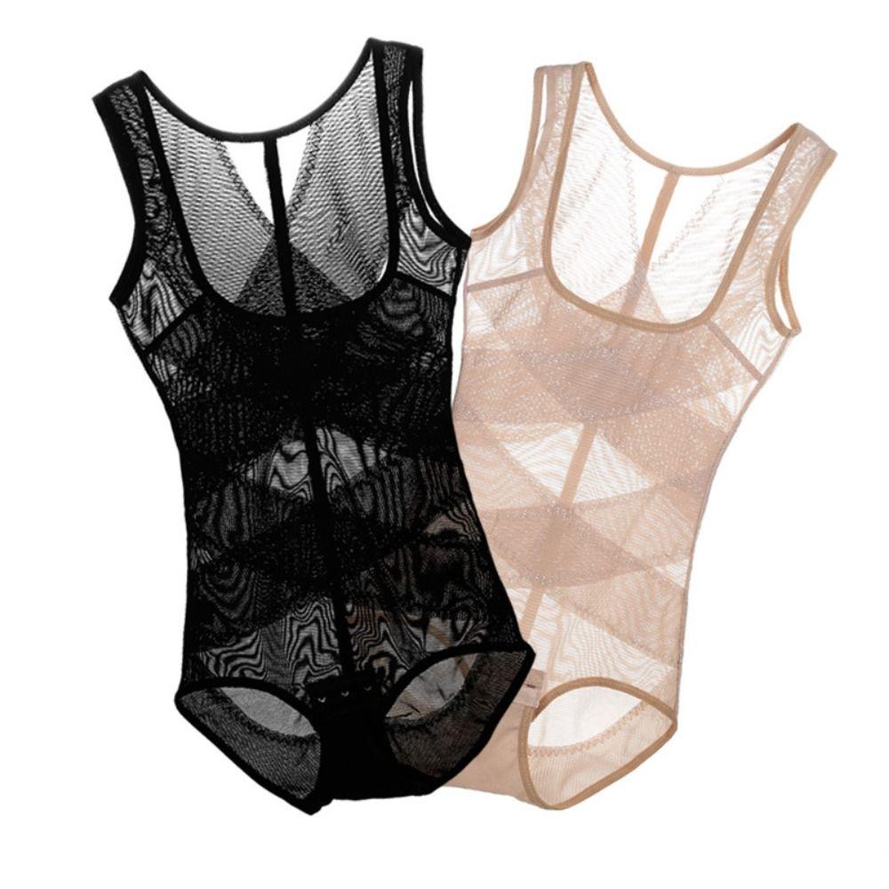 Mesh Thin Postpartum Shapewear Cross Fit Women's Corset Jumpsuits Body Shaping Jumpsuits  Yoga