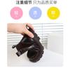 Youth style shoes Girls Fashionable Chunky Sole Ankle Boots Winter Kids Leather-Like Slip-On Shoes In Brown Black