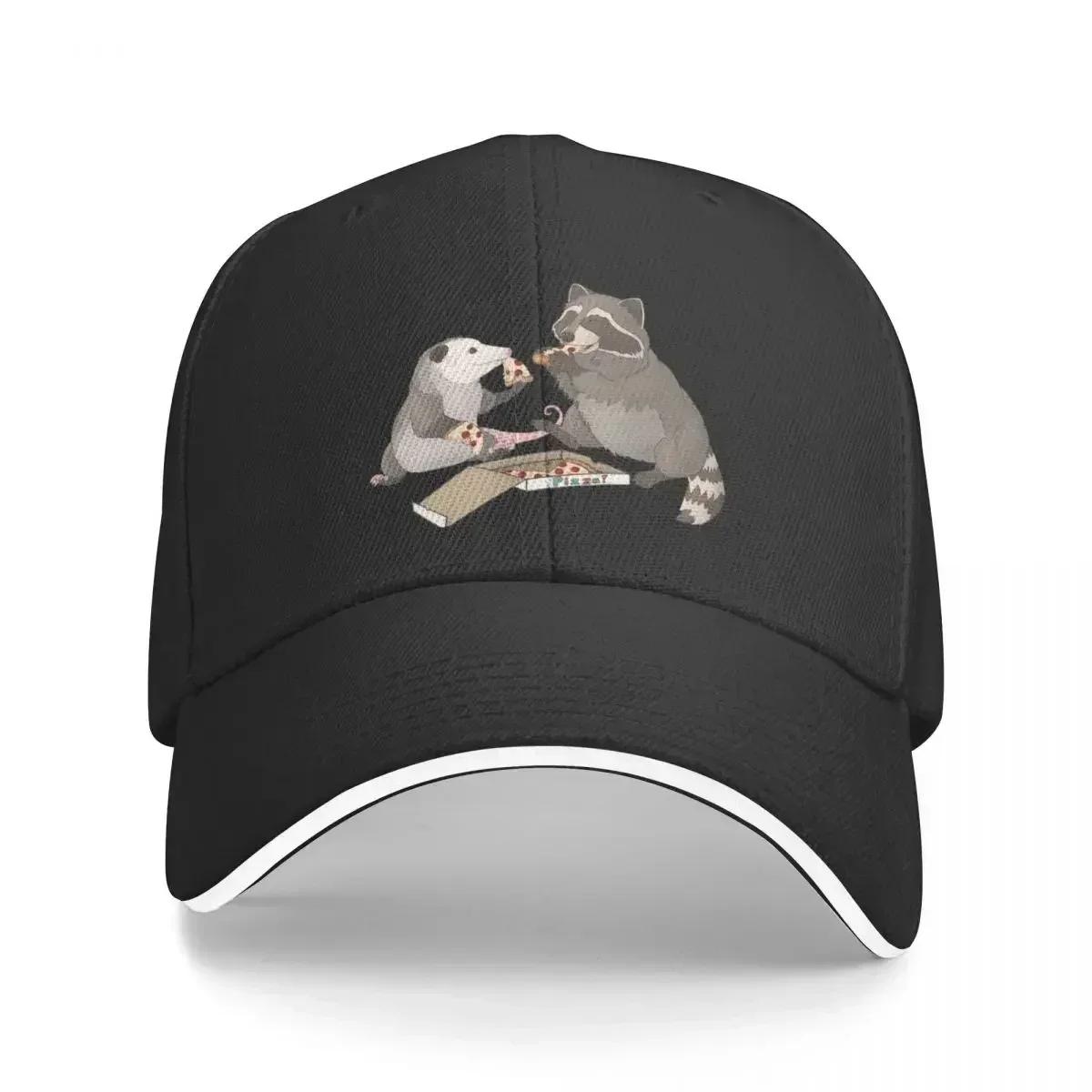 Possum and Raccoon Eating Pizza Baseball Cap Uv Protection Solar Hat Beach Hat For Men Women s