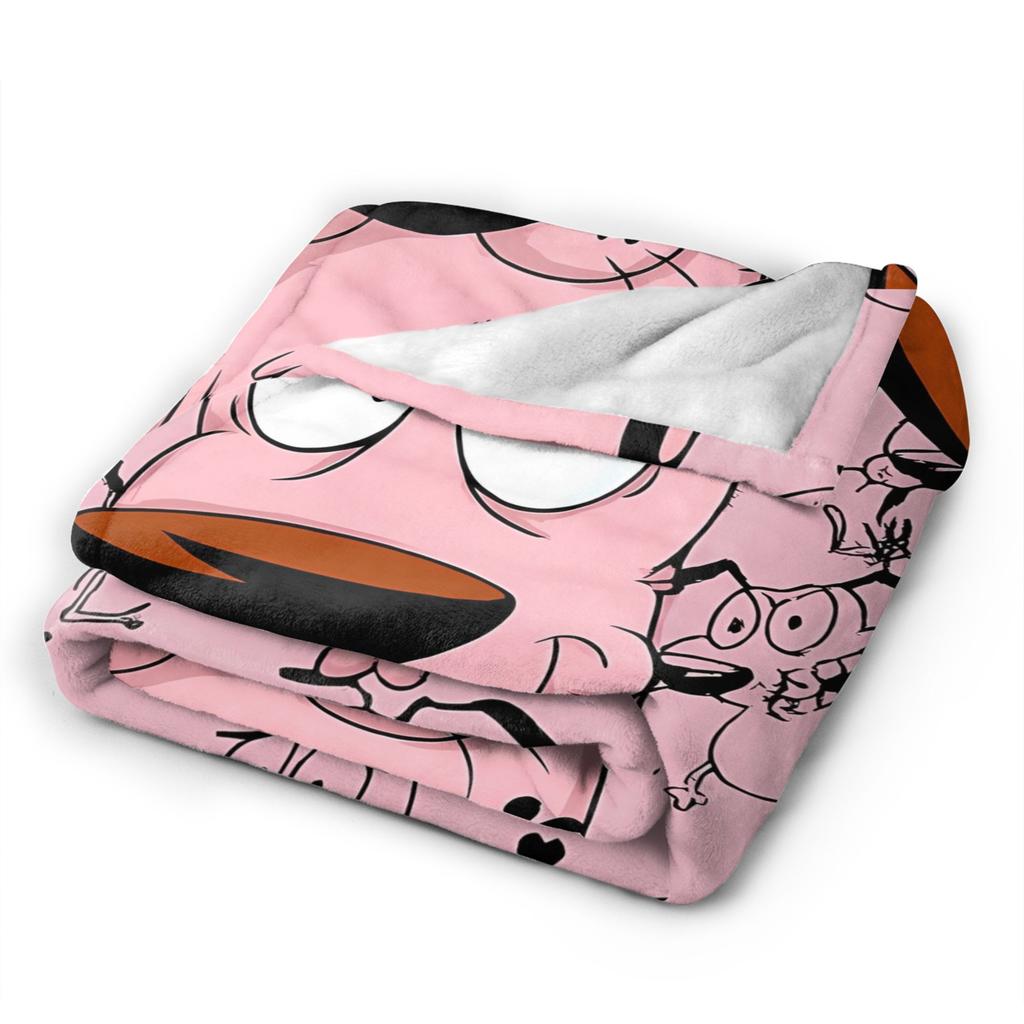 C-Courage Cane Codardo Stampa Coperte Calde Moda Peluche Coperta Plaid Per Divano Sedia Divano Letto Flanella Copriletto Copriletto