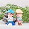 Micro Landscape Decoration Cute Cartoon Wishing Couple Boy Girl Plastic Figure Office Desktop Car Decoration