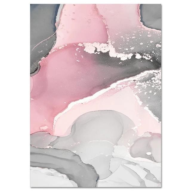 

Скандинавский абстрактный розовый серый мрамор постеры принты холст картины настенные художественные картины гостиная в скандинавском стиле украшение дома 40X60cm No Frame