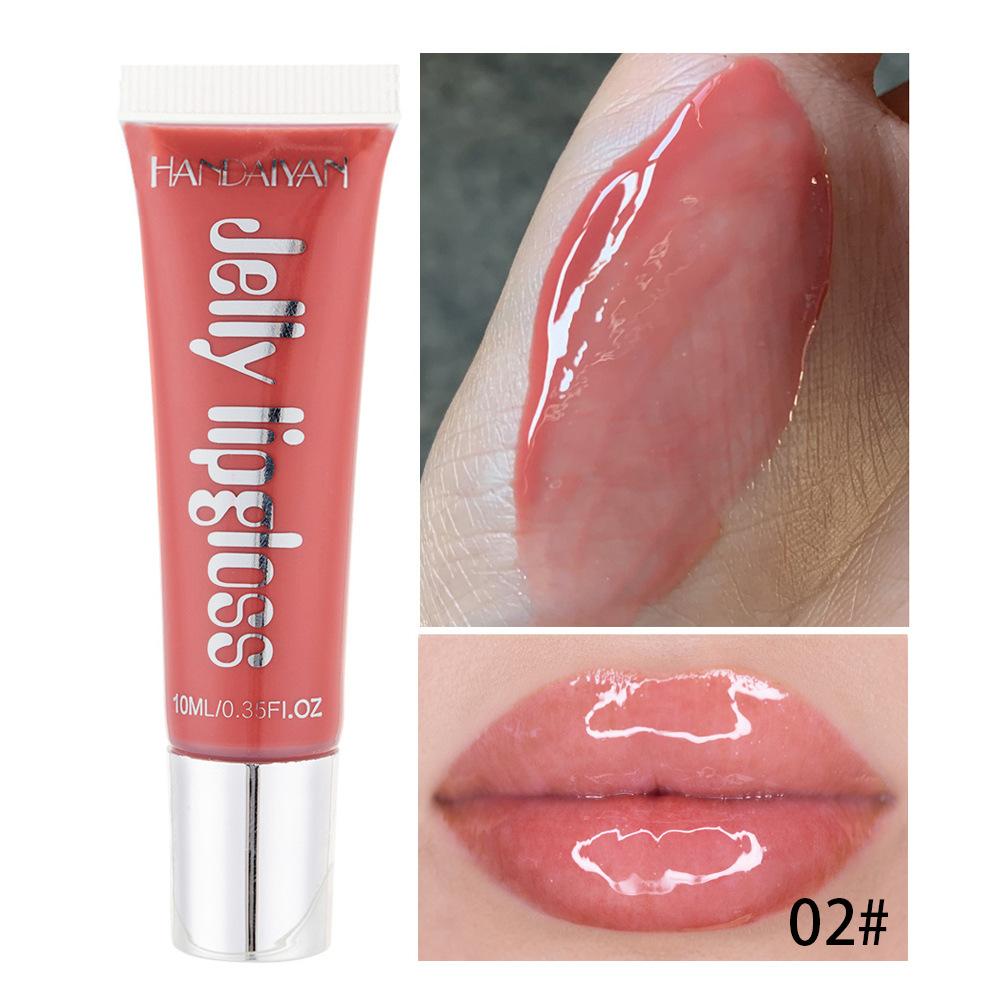 HANDAIYAN Snoepkleur Slang Jelly Lipgloss Transparante Glêzen Lipgloss Spegel Oerflak Lip Glêsfersneeisjes Dudu Lip