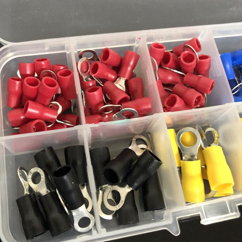 Details about 102Pcs Assorted Connectors Kit Insulated Copper Ring Crimp Wire Cord Terminals Details about 102Pcs Assorted Connectors Kit Insulated Copper Ring Crimp Wire Cord Terminals
