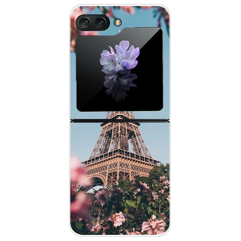 For Samsung Galaxy Z Flip 5 5G Case Cute Transparent PC Hard Case Back Cover For Samsung ZFlip5 Z Flip 5 Phone Coque Flip 5 Capa