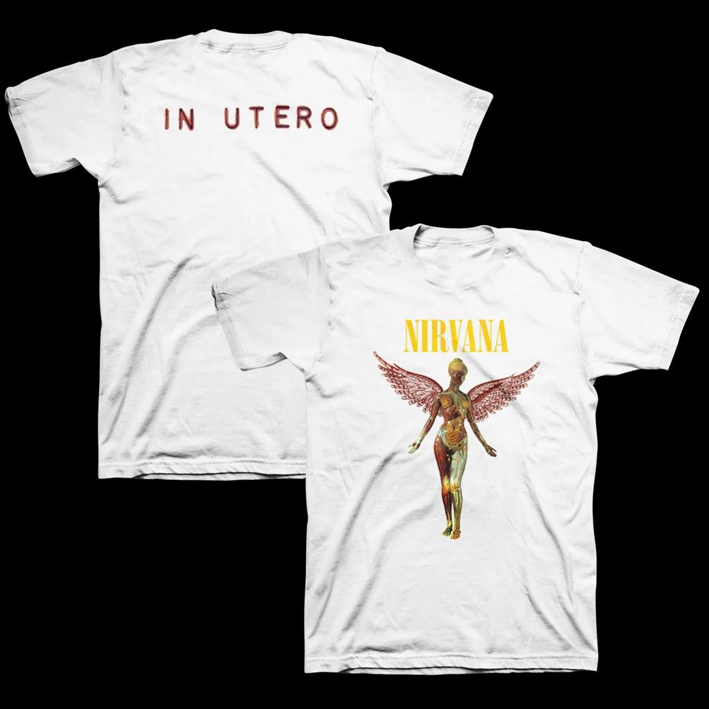 T-shirt Rock Band Nirvana Uomo e Donna Estate Gotico Retrò Abbigliamento Moda Girocollo Manica Corta Top
