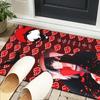 Anime Red Clouds On Black Background Office Rug Chair Mat, Game Carpet, Suitable for Front Door, Bedroom, Living Room, Desk, Holiday Gift