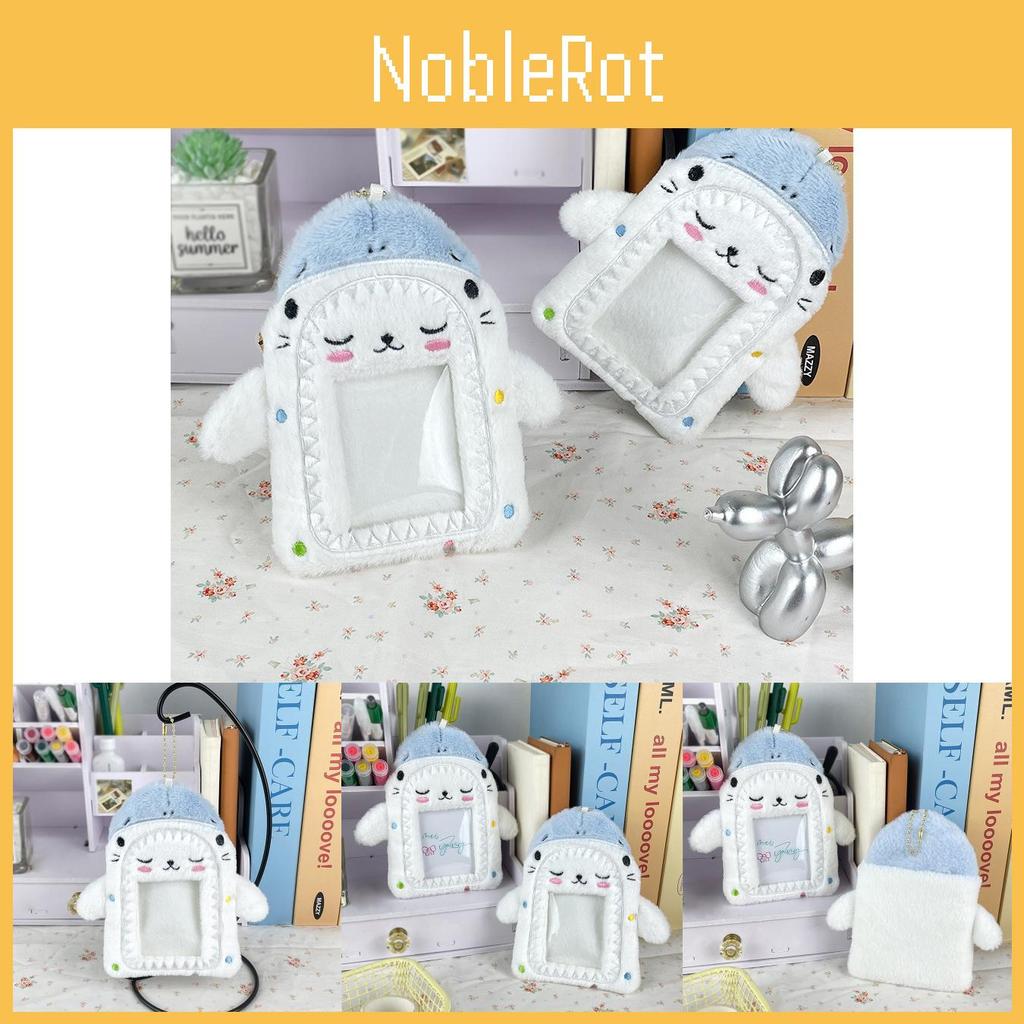 Creative Shark Adorable Cat Plush Card Holder For Instant Photo Display And Id