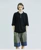 SSY Color Block Elastic Waist Half Nylon Pants Khaki