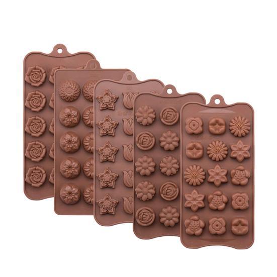 1 Set Cake Mold Silicone Chocolate Mold Heat Resistant Multifunctional Candy And Candle Mold for DIY Baking Kitchen Use