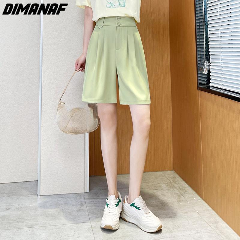 

DIMANAF Plus Size 2023 Шорты Летние брюки Женские пуговицы Эластичные брюки Свободные базовые брюки Широкие карманы брюк