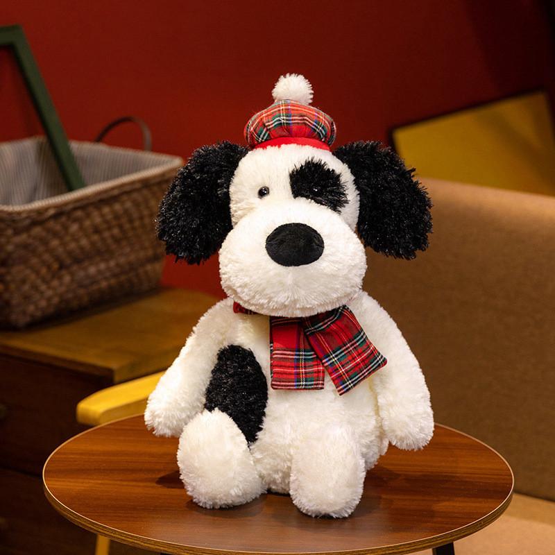 Scarf Dalmatian Dog Plush Toy Cute Cartoon Dog Doll Kids Decoration Birthday
