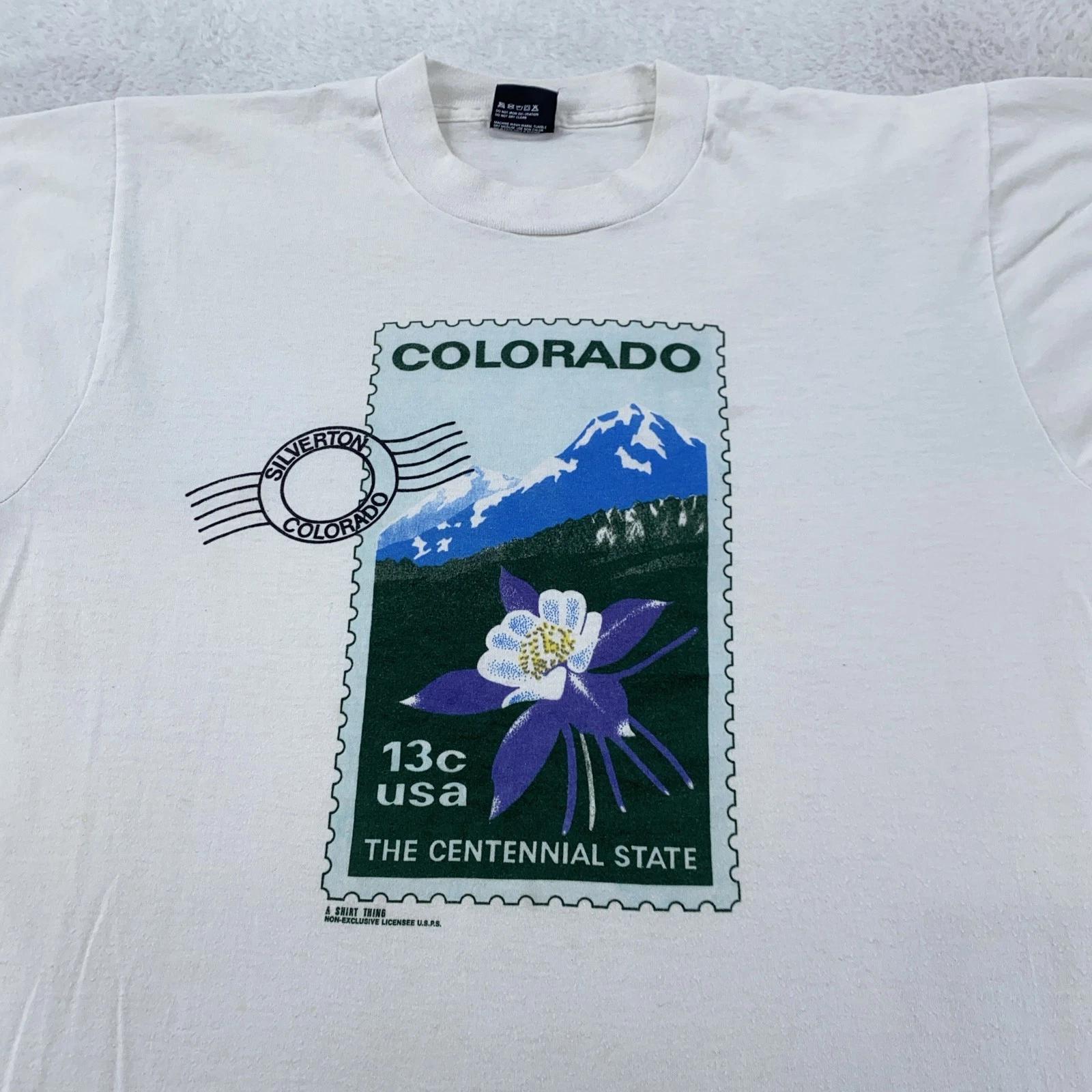 

Vintage Colorado T-Shirt Mens Medium Screen Stars Best Centennial State 90s USA XL