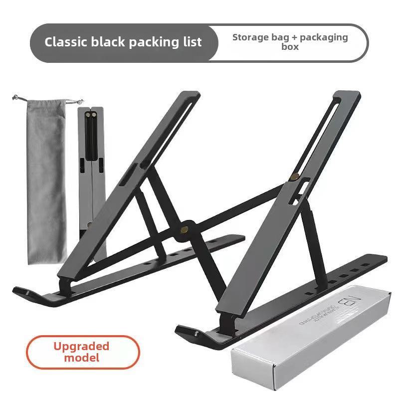 

Регулируемая алюминиевая подставка для ноутбука и планшета с теплоотводом N3 (all silicone) чёрный