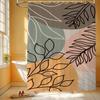 1 Modern Leaf Pattern Shower Curtain - Polyester, Machine Washable, With Colorful Leaves, Hook Included, Polyester Fabric