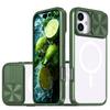 Slide Camera Lens Protection Clear For Magsafe Phone Case For 17 16 15 14 13 12 11 Pro Max Magnetic Wireless Charge Cover