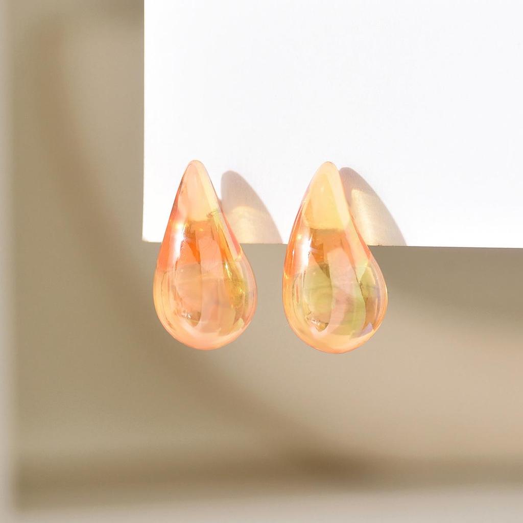 Plump Water Drop Acrylic Dangle Earrings - Simple & Fashionable Jewelry for Women