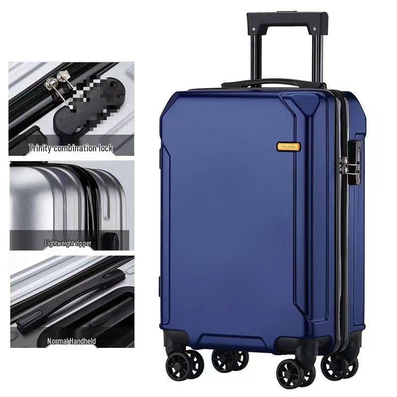 2025 Durable Large-Capacity Leather Travel Suitcase with Silent Wheels, Password Lock, USB Charging, UniSex
