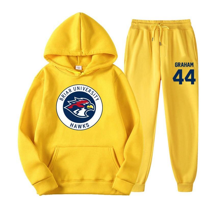 Mens Casual Tracksuit Hoodie Set Sportswear Campus Style Long Sleeve Fall Season