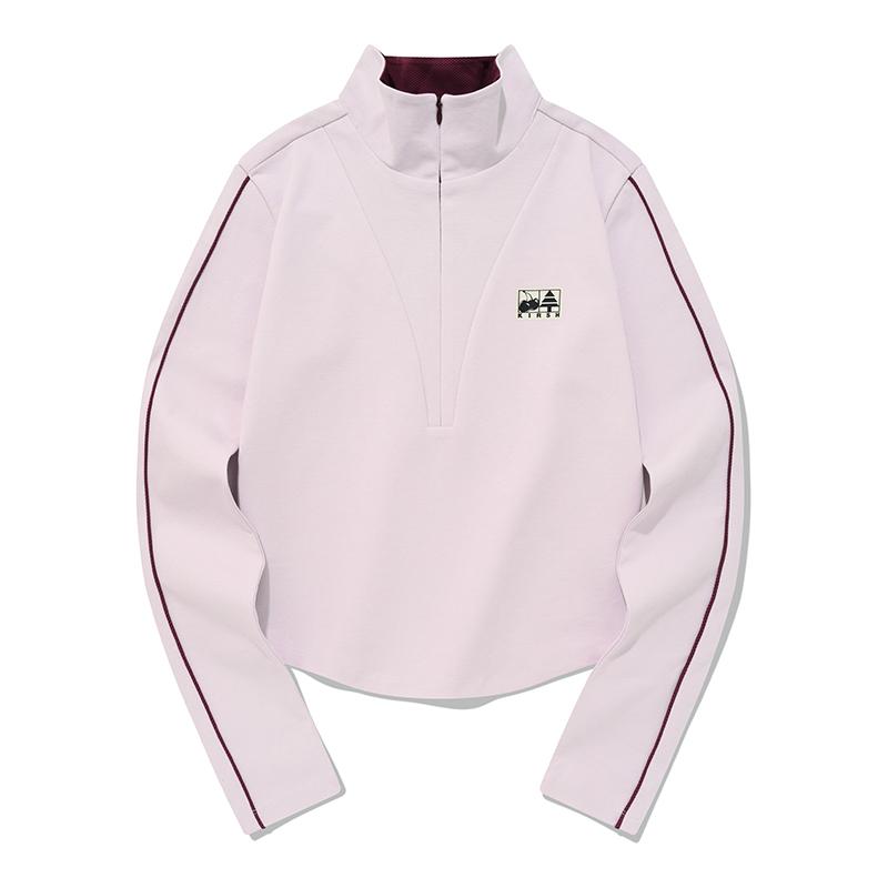 KIRSH Color Point Half Zip Long Sleeve [Light Lavender]
