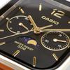Casio Standard Moon Phase Analog Men's Watch MTP-M305L-1AV with Brown Leather Band and Black Dial, Imported