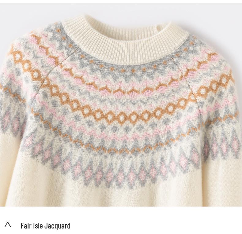 Women's Soft Cashmere Color Block Sweater - Skin-Friendly, Age-Reducing Knitwear for Autumn/Winter