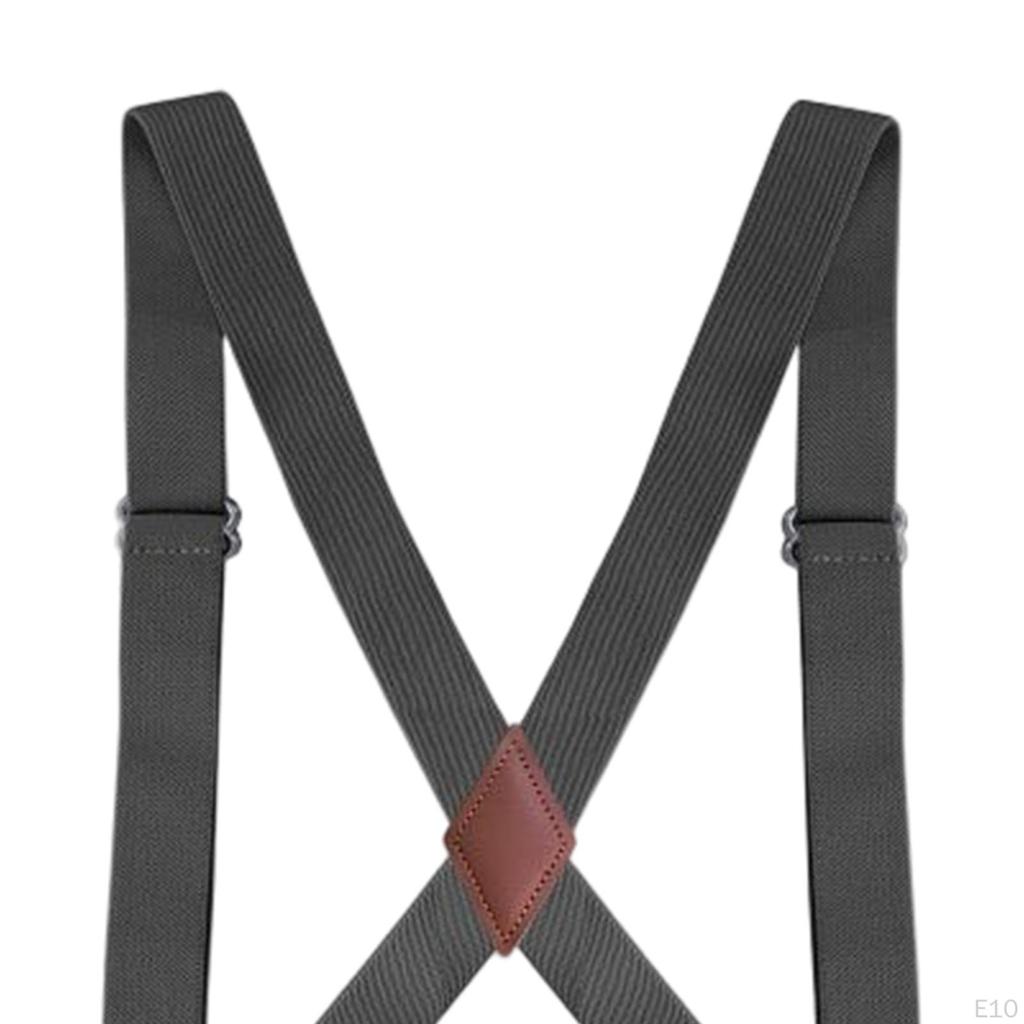 Men Women Suspender Heavy Duty Swivel Hooks Elastic X Type Unisex for Belt Loops Side Clip