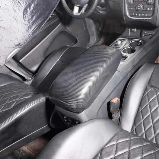 Carbon Fiber Armrest Box Panel Cover For Jeep Grand Cherokee/Durango 2011-20 USA