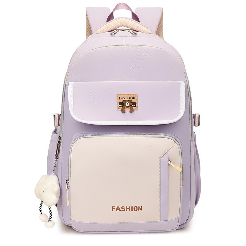 Schoolbag Backpack Women's Large Capacity High School Student School Bag Elementary School Junior High School Campus Korean Edition Tide Leisure