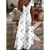 Women's Midi Dress Sundress A Line Dress Vacation Casual Boho Beach Going Out Standard Fit Floral Graphic Short Sleeve V Neck Summer Spring