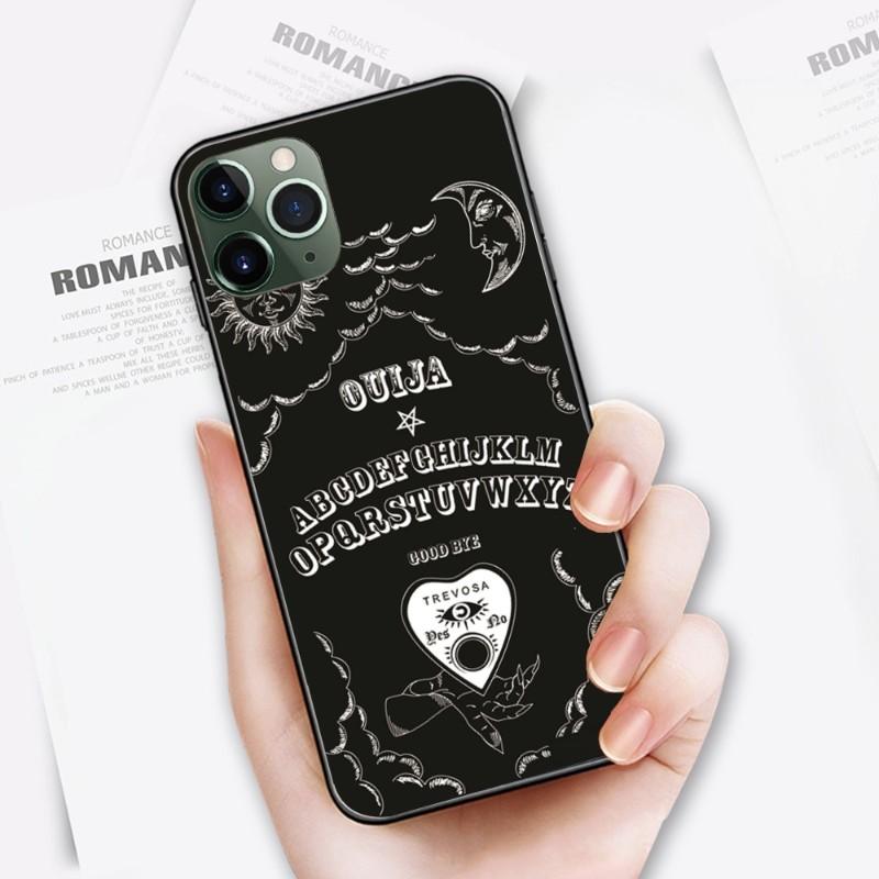 Witches Moon Tarot Čarodějnický obal na telefon pro iPhone 14 13 12 11 XS X 8 7 6 Plus Mini Pro Max SE 2022 Měkký černý kryt na telefon