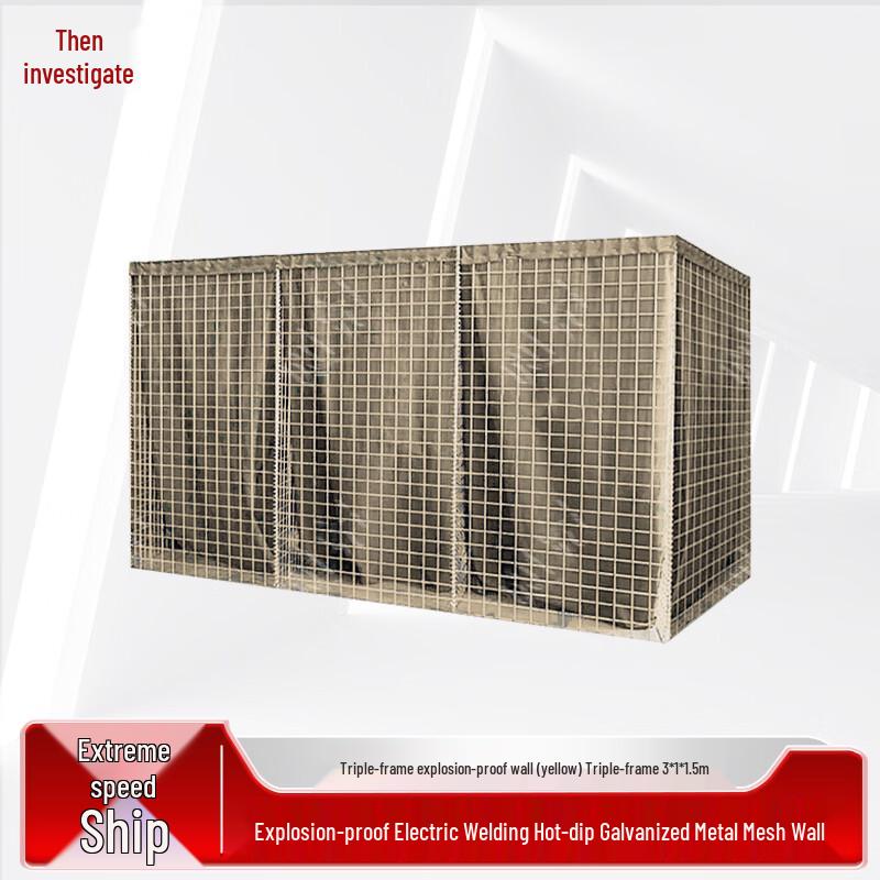 Galvanized Hesco Barrier Stone Cage Wall