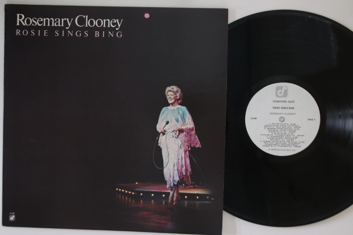 

LP Record ROSEMARY CLOONEY - Rosie Sings Bing CJ60 CONCORD JAZZ 1978 US Jazz Used