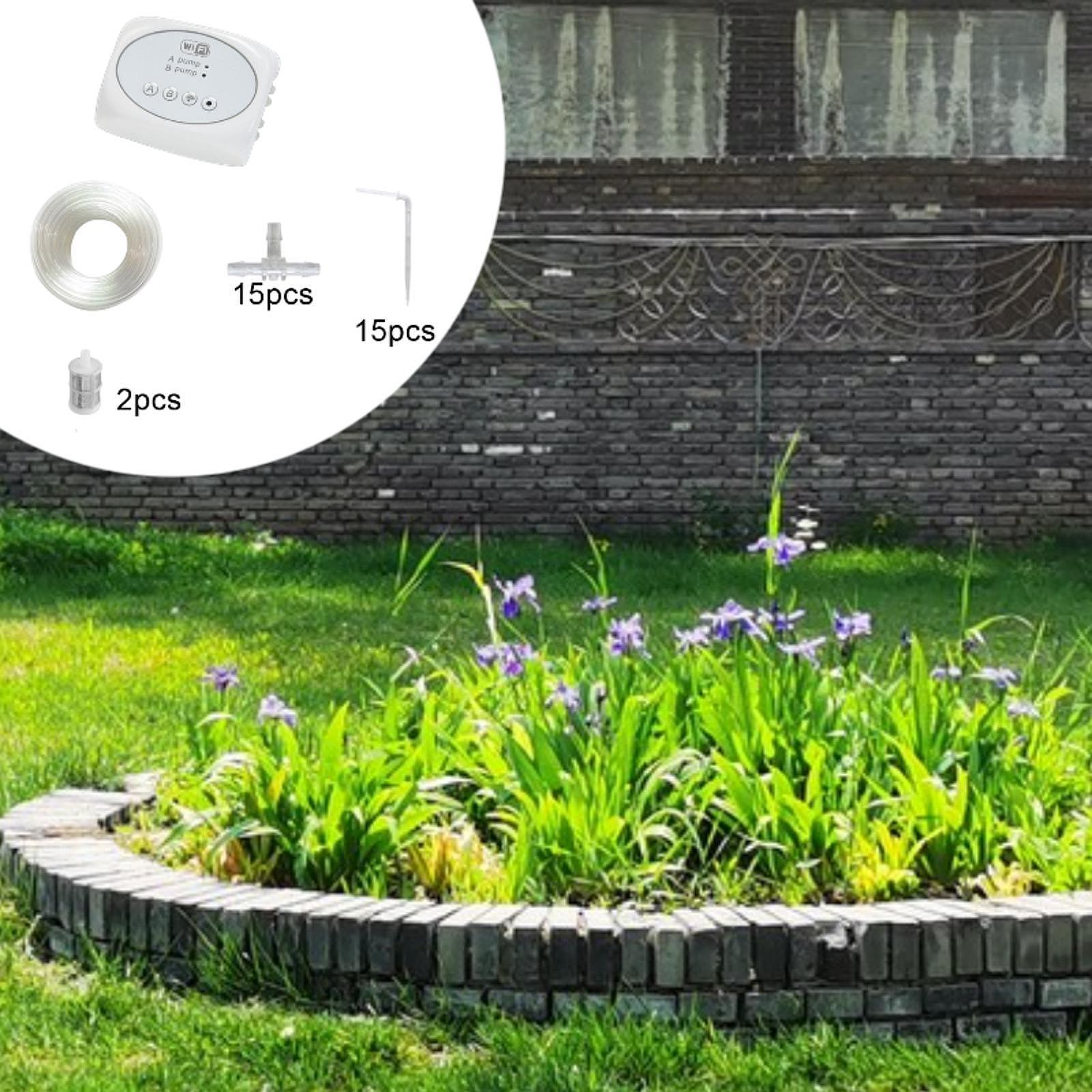 

Smart DIY Automatic Drip Irrigation Set Multipurpose with Timer Lightweight USB Powered for Greenhouse Potted Plants Waterer белый