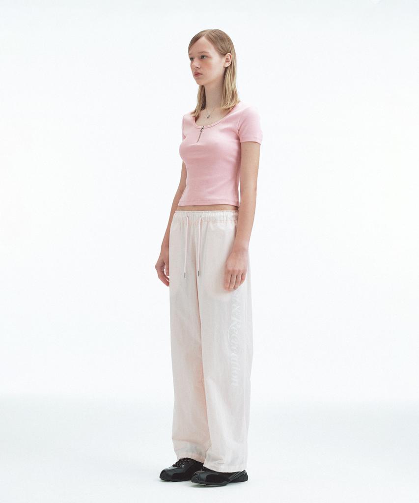 REST&RECREATION Half Zip-Up Top - Pink