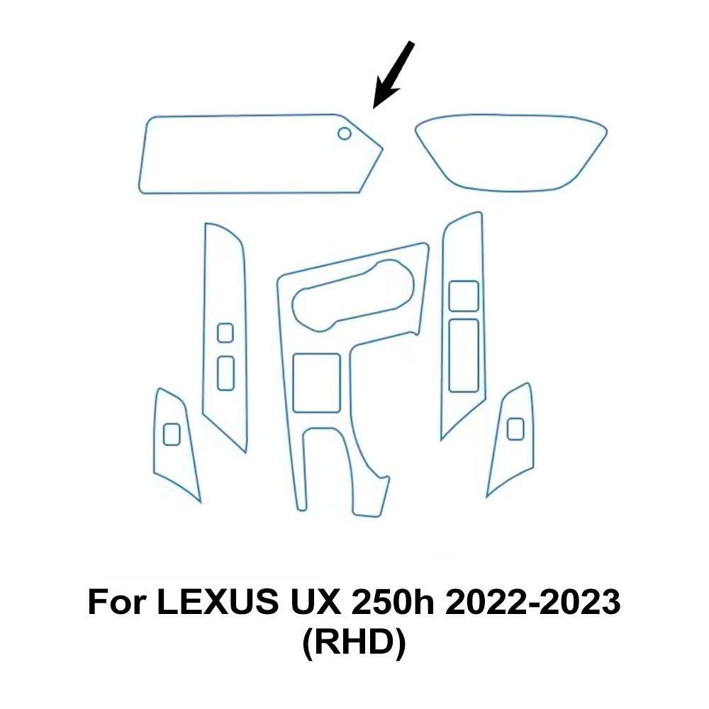 

Pre Cutting TPU Film Transparent for LEXUS UX 250h 300 2025 2025 2025 2025 Interior Gear Panel GPS Center Console PPF Protection