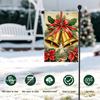 Christmas bell patternGarden Flag 12x18 Inch Double Sided for Courtyard Outdoor Welcome Flag Decoration (Excluding flagpole)