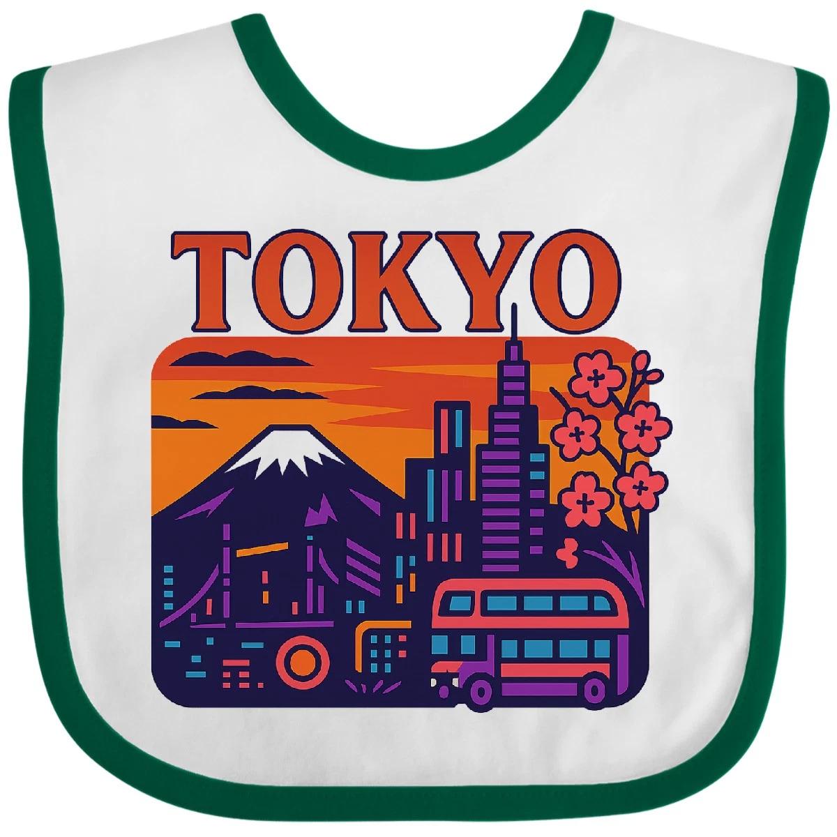 Inktastic Tokyo Skyline Baby Bib Shirt Japan Souvenir Graphic Tee Vacation 120
