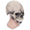 Halloween Scary Skull Mask Adult Full Head Latex Skull Helmet Glowing Eyes with Moving Chin