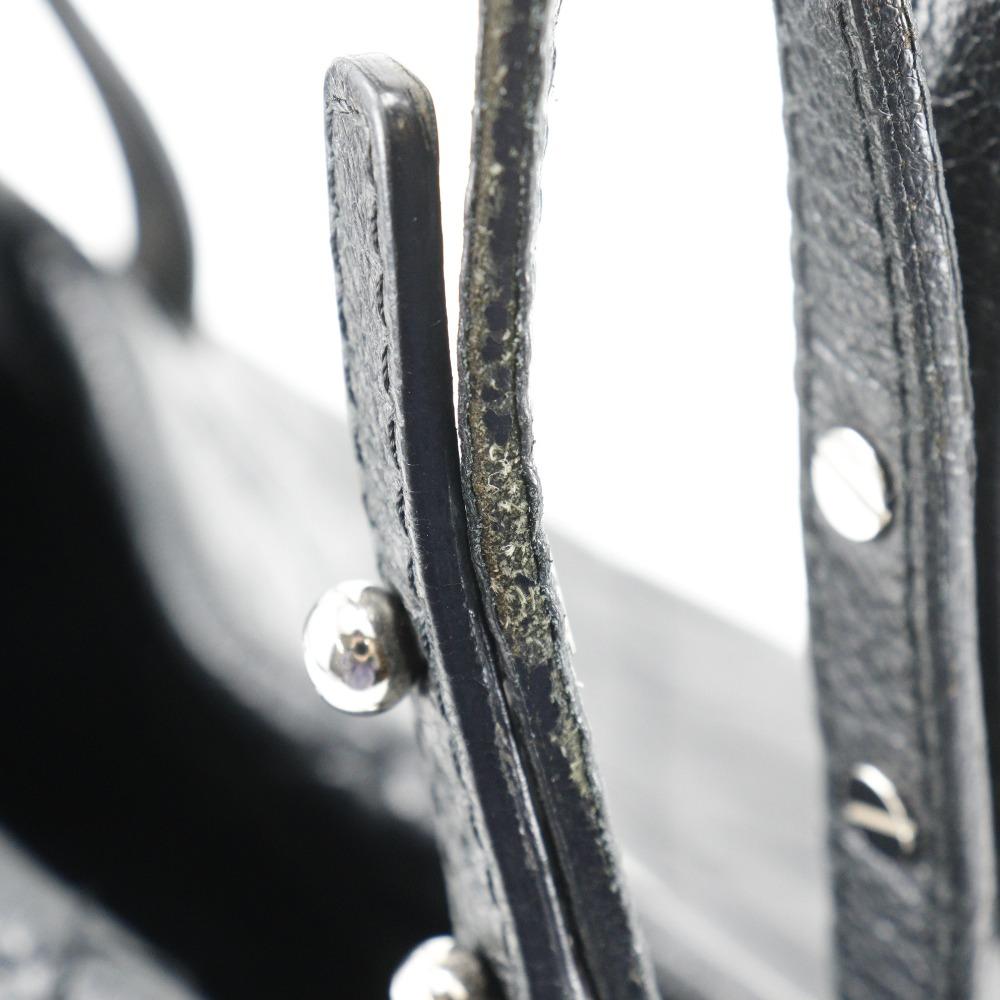 Chanel On the Load Tote Bag A48019 COCO Mark Black Leather Women Used