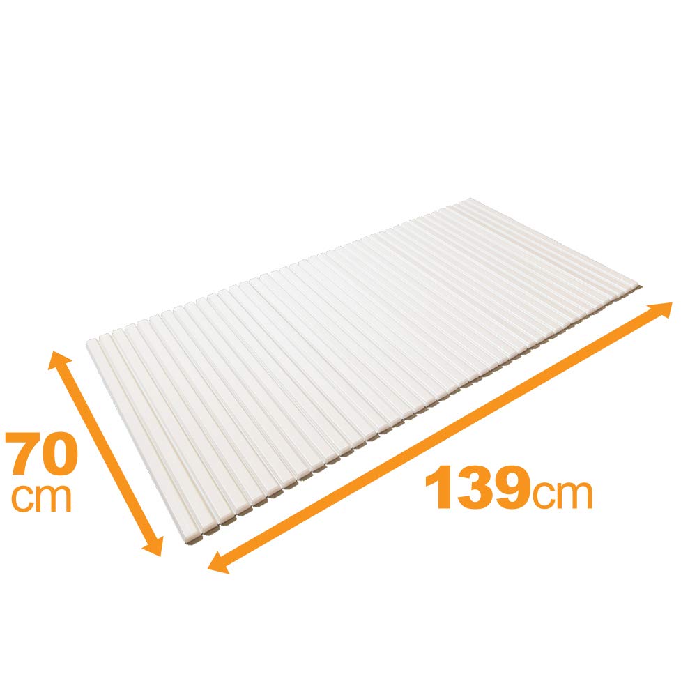 Topre Rollladen-Badewannenabdeckung, Weiß, 70 x 139 cm, M14