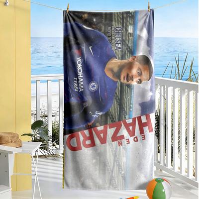Eden Hazard Chelsea Fc Beach Towel Soft Durable Quick-Dry Comfortable Lightweight Perfect for Traveling Yoga Camping and Swimming