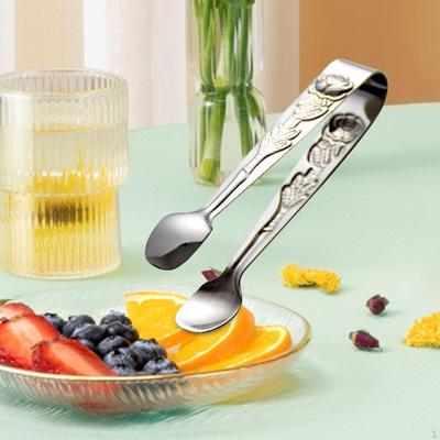 Food Appetizer Tong Mini Serving Rose Kitchen Handy Utensil Barbecue Ice Salad BBQ