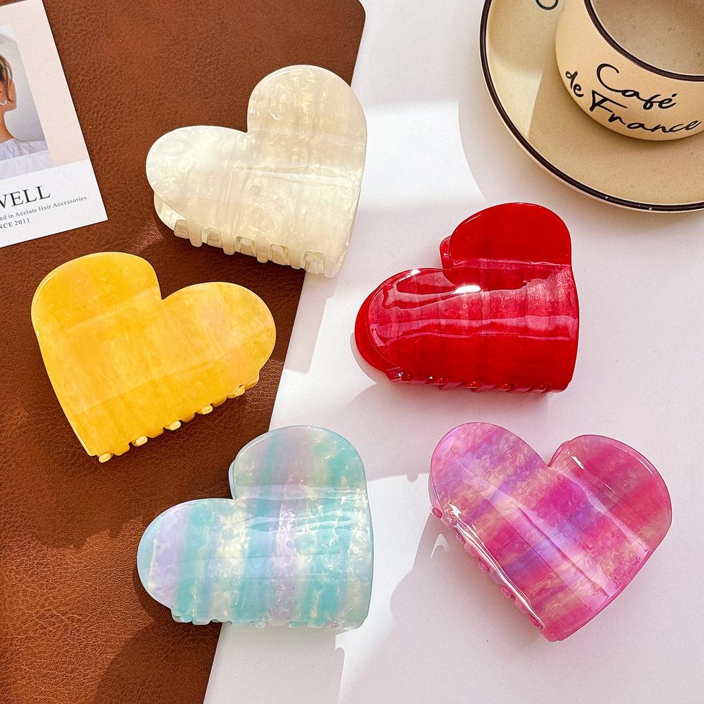 86cm Heart Trendy Shaped Hair Claw Clip For Women Featuring Chic Options Color