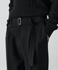 DRAW FIT Belted Semi-Wide Slacks [Black]